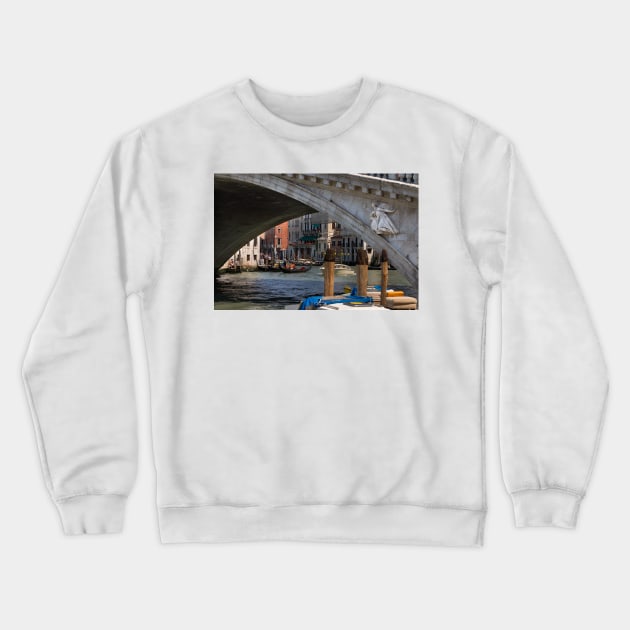 Under the Rialto Bridge Crewneck Sweatshirt by Violaman